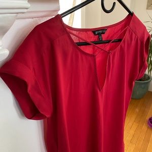 EXPRESS short sleeve top, red